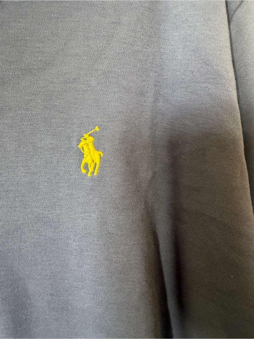 Polo Ralph Lauren Blue Cotton Polo Shirt XL Yellow Pony Classic Men’s - Picture 5 of 7